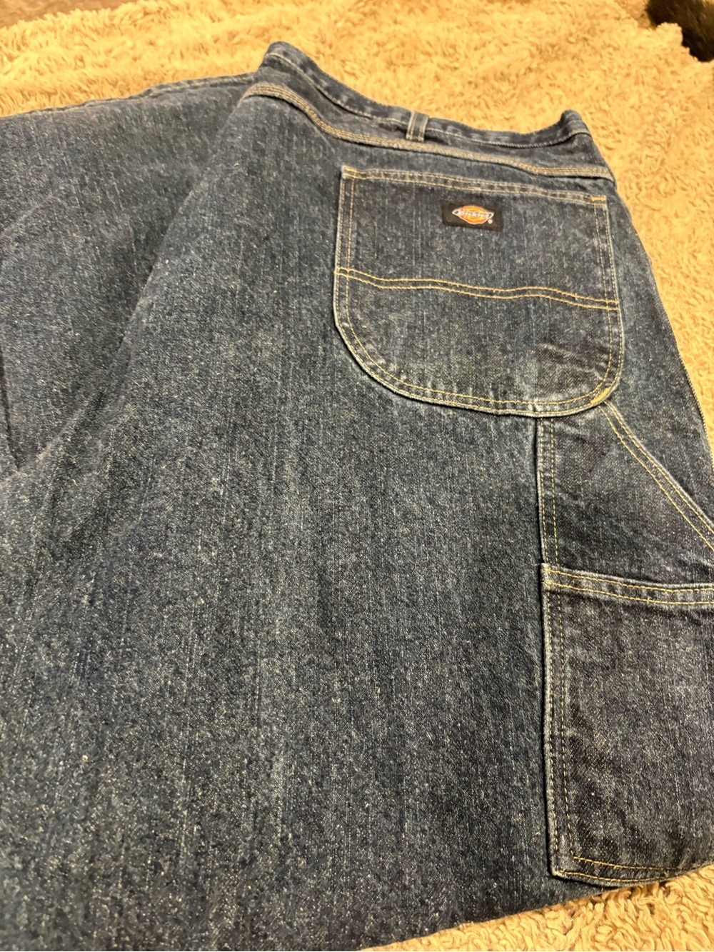 Dickies Carpenter Jeans Mens 46x29 Blue Good Heavyweight Utility Denim Pants